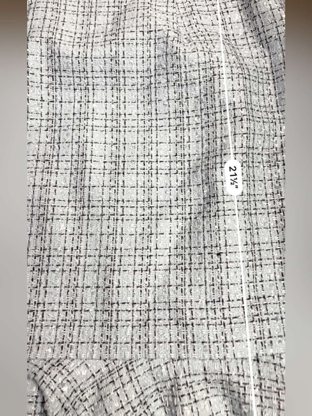 Worthington Light Blue Tweed Peplum Hem Skirt Set - Picture 3 of 9